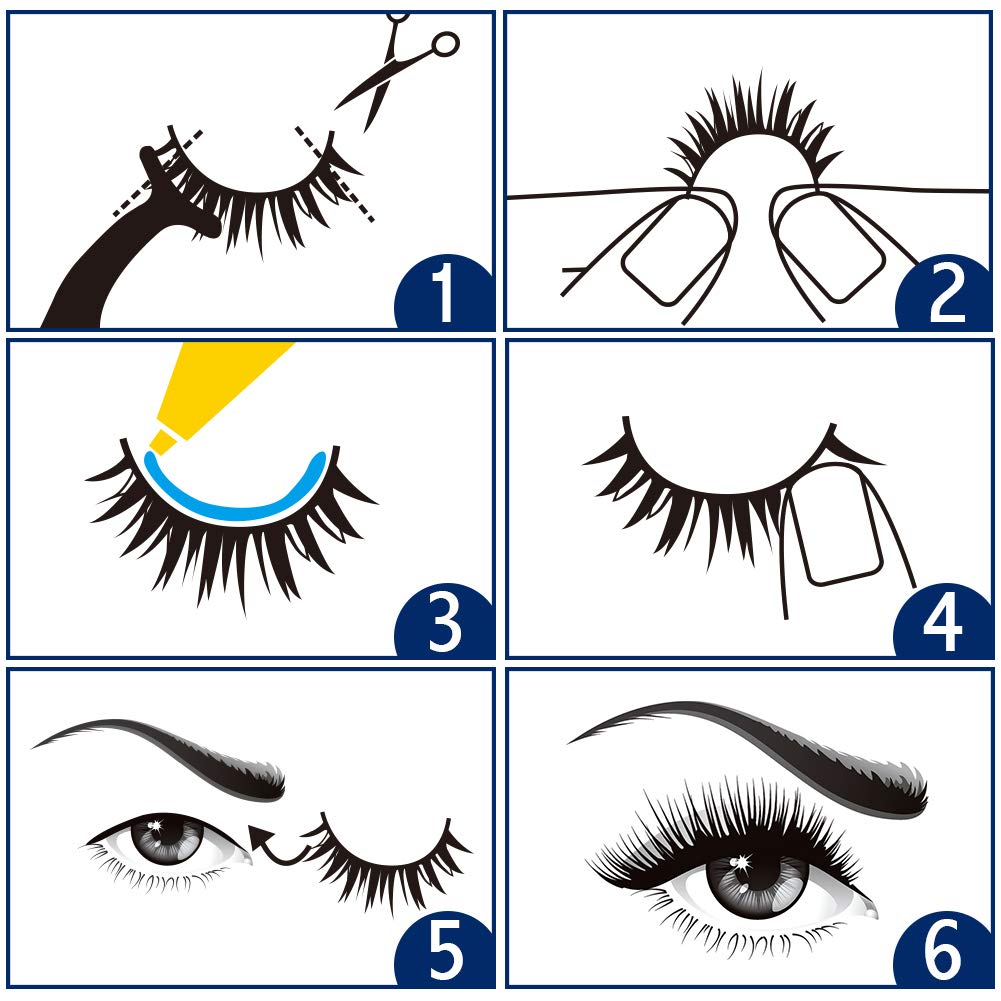 How to wear false eyelashes correctly - step by step guide