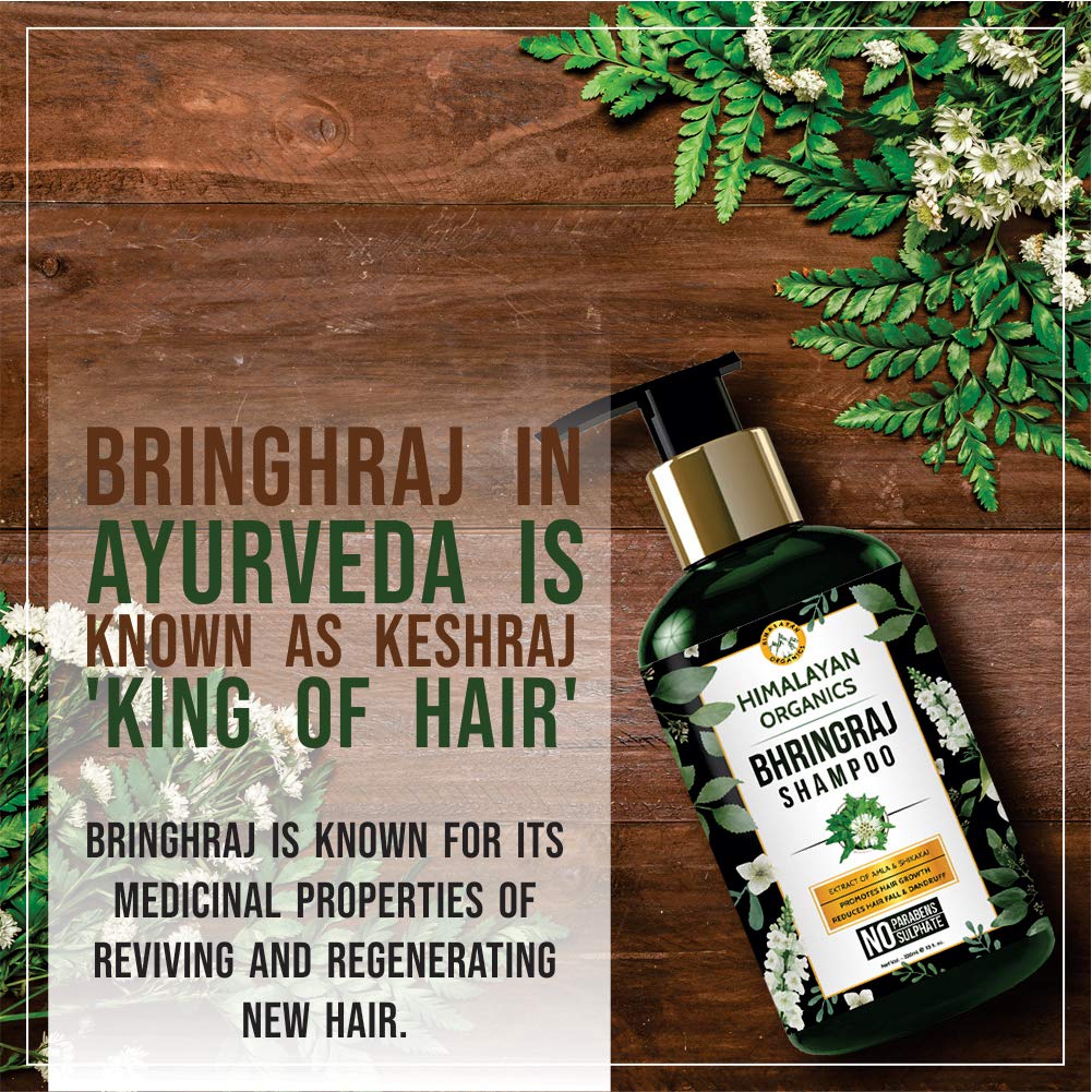 Himalayan Organics Bhringraj Shampoo for Hair Growth - Best Herbal shampoo for hair fall