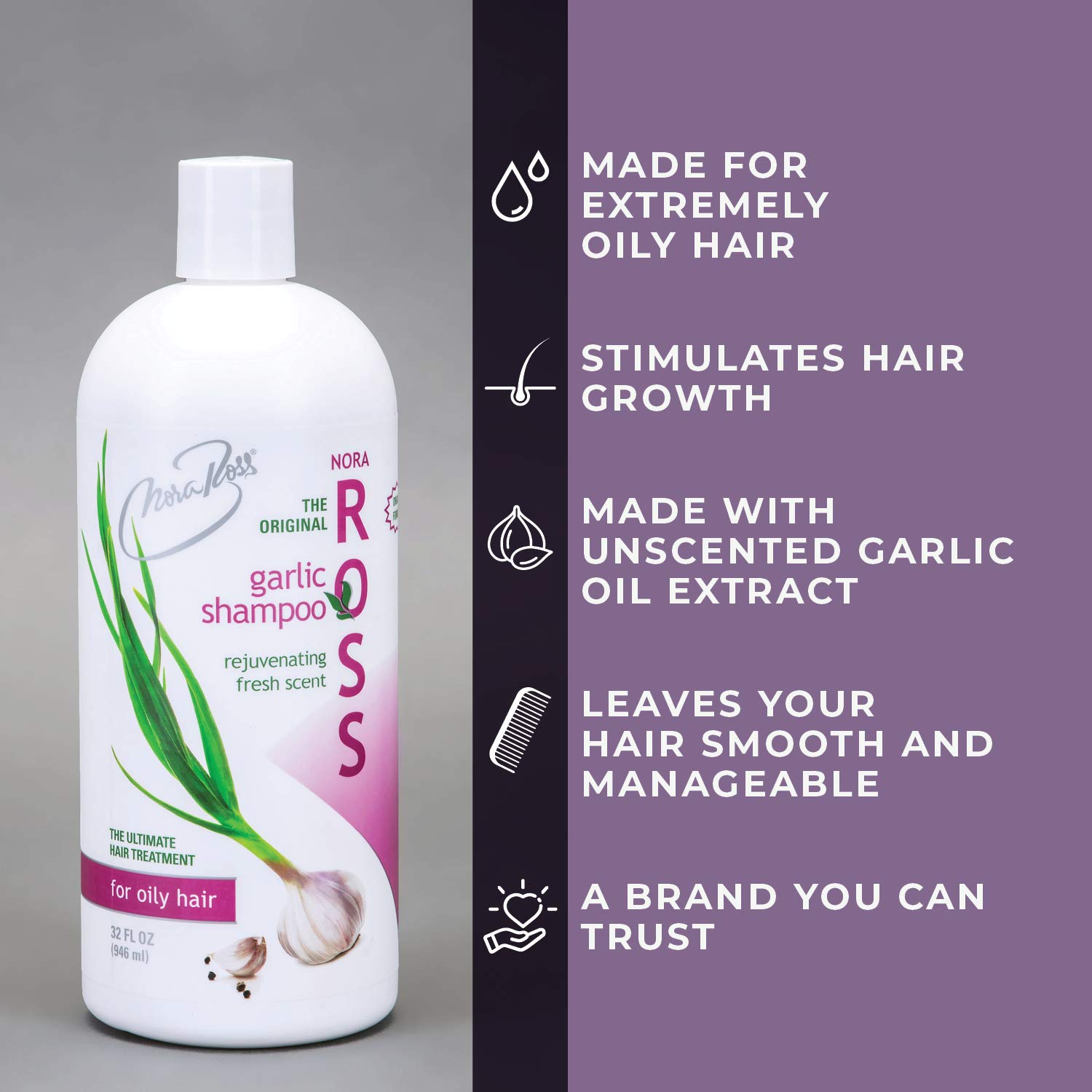 Nora Ross Garlic shampoo for hair loss